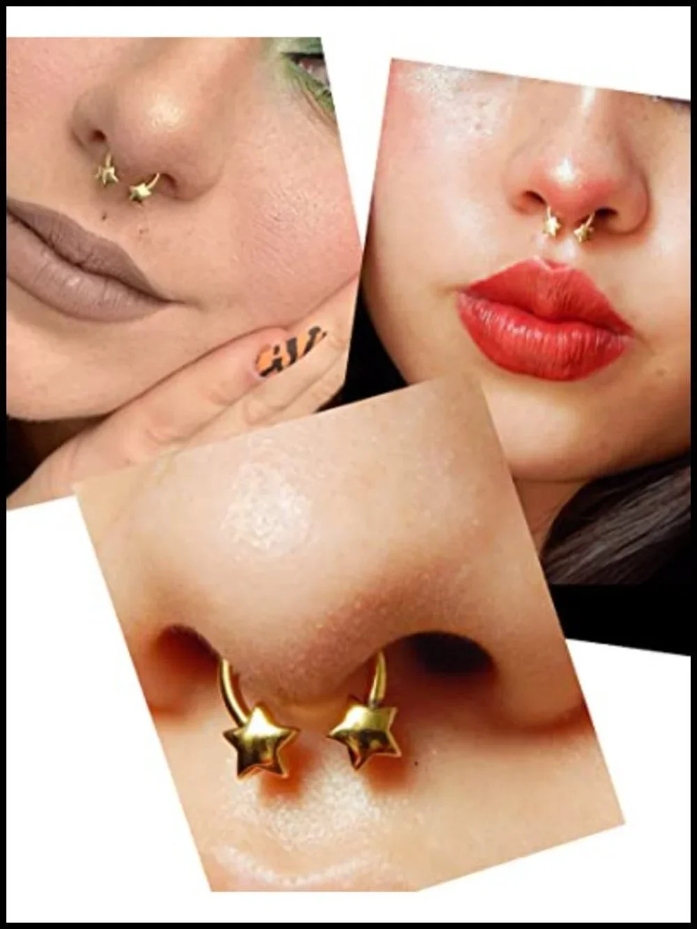 16g Septum Ring Star Cartilage Hoop Helix Tragus Piercing Jewelry Surgical Steel